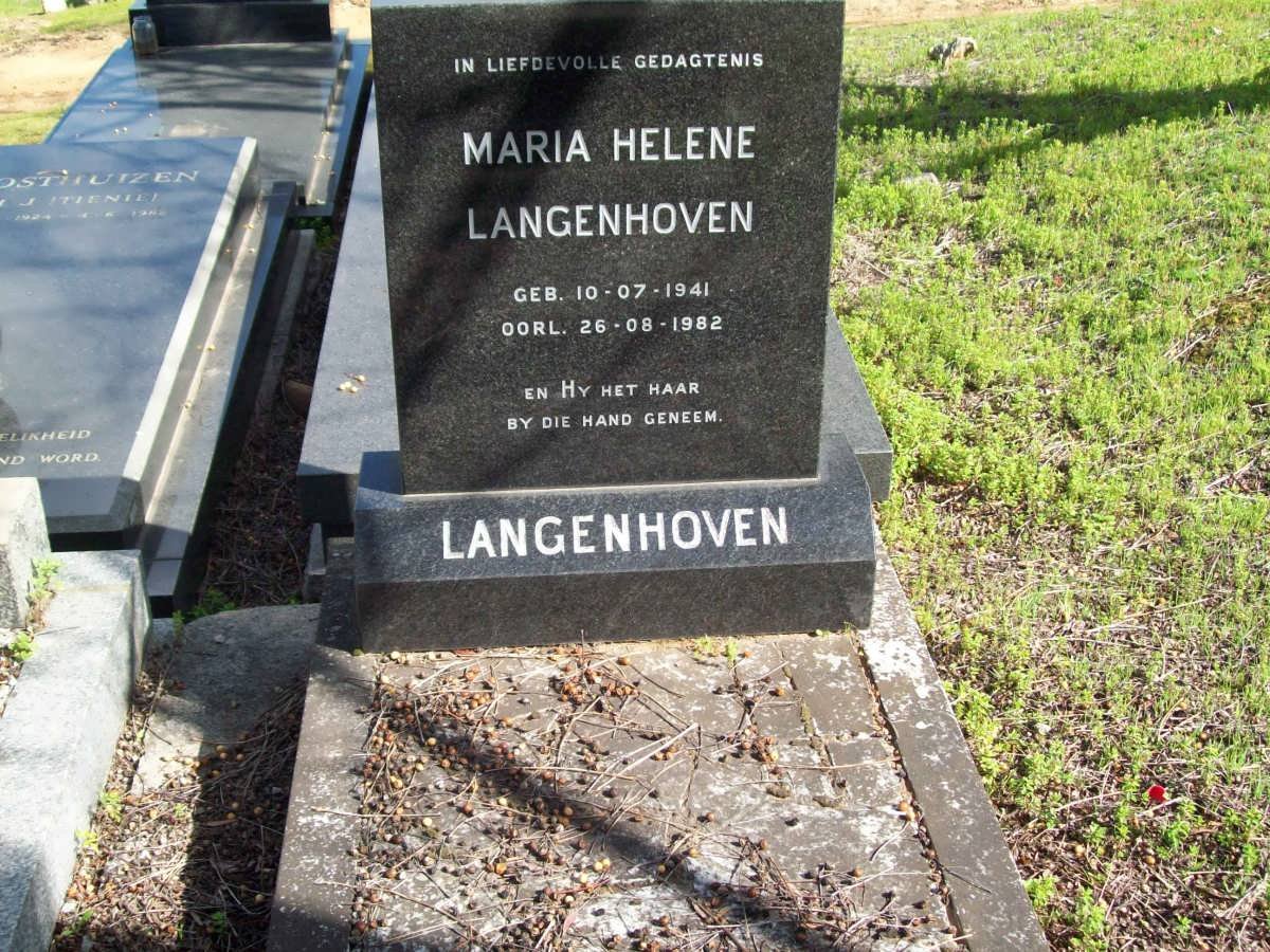 LANGENHOVEN Maria Helene 1941-1982
