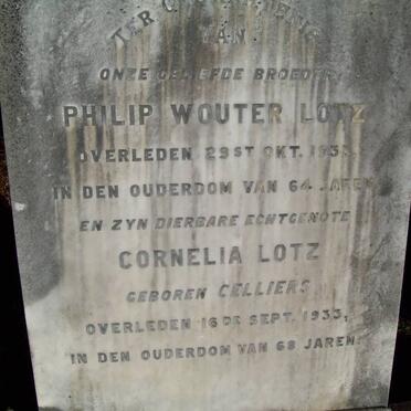LOTZ Philip Wouter -1933 &amp; Cornelia CELLIERS -1933