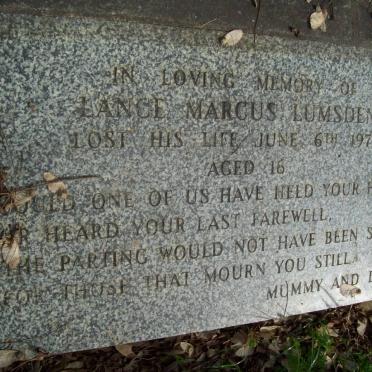 LUMSDEN Lance Marcus -1976