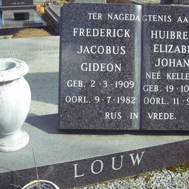 LOUW Frederick Jacobus Gideon 1909-1982 &amp; Huibrecht Elizabeth Johanna KELLERMAN 1908-1991