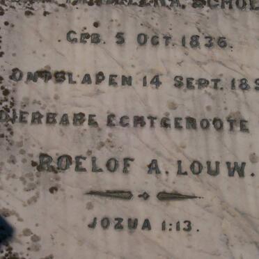 LOUW Roelof A. 1826-1901 &amp; ? Magdalena SCHOLTZ 1836-1896