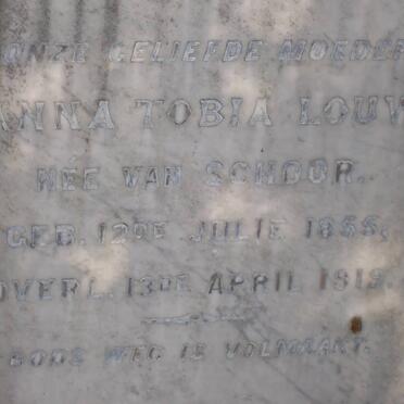 LOUW Anna Tobia nee VAN SCHOOR 1855-1919