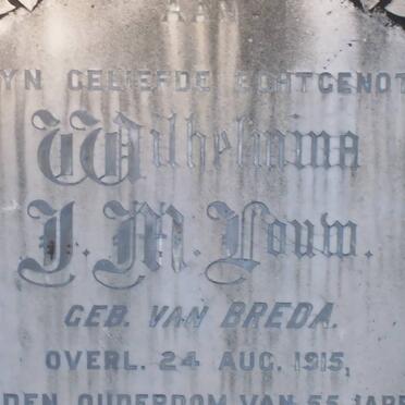 LOUW Wilhelmina J.M. nee VAN BREDA -1915 :: LOUW Jan Pieter de V. -1929