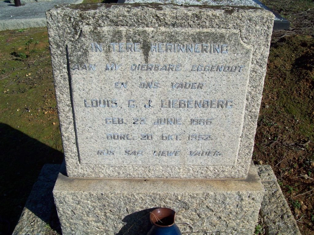 LIEBENBERG Louis C.J. 1895-1952