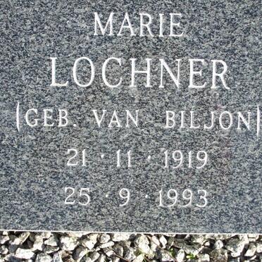 LOCHNER Marie nee VAN BILJON 1919-1993