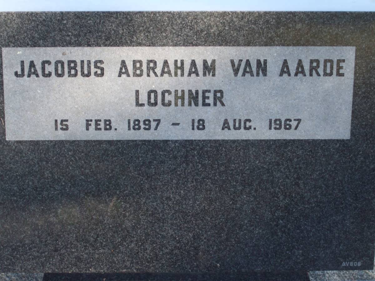 LOCHNER Jacobus Abraham, van 1897-1967