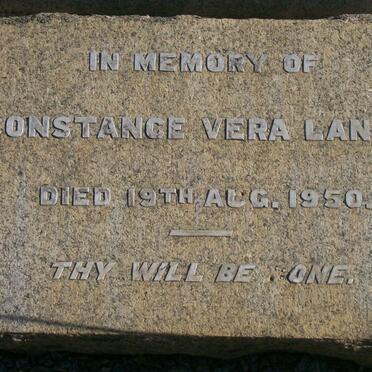 LANGE Constance Vera -1950