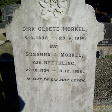 MORKEL Dirk Cloete 1838-1914 &amp; Susanna J. NEETHLING 1834-1920
