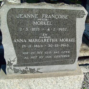 MORKEL Jeanne Francoise 1875-1957 :: MORKEL Anna Margaretha 1866-1965
