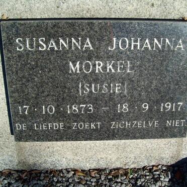 MORKEL Susanna Johanna 1873-1917
