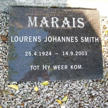 MARAIS Lourens Johannes Smith 1924-2003
