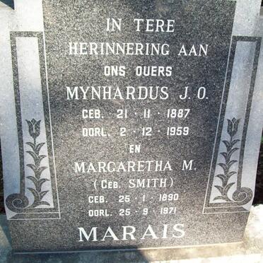 MARAIS Mynhardus J.O. 1887-1959 &amp; Margaretha M. SMITH 1890-1971