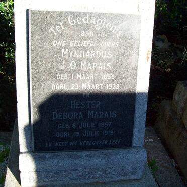 MARAIS Mynardus J.O. 1856-1939 &amp; Hester Debora 1857-1919