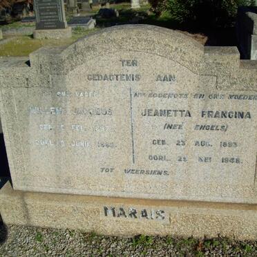 MARAIS Willem Jacobus 1897-1966 &amp; Jeanetta Francina ENGELS 1893-1948
