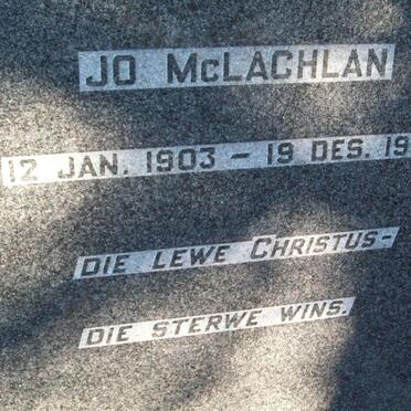 McLACHLAN Jo 1903-1962