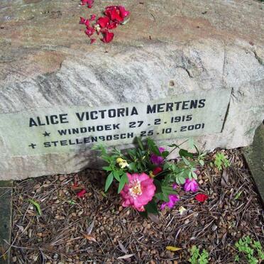 MERTENS Alice Victoria 1915-2001
