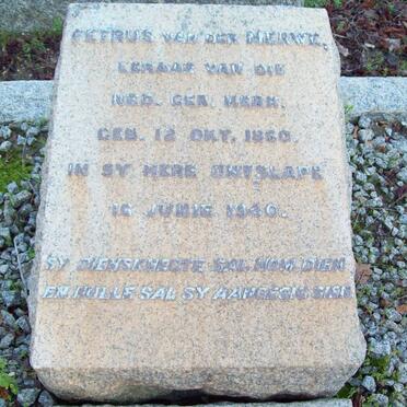 MERWE Petrus, van der 1860-1940