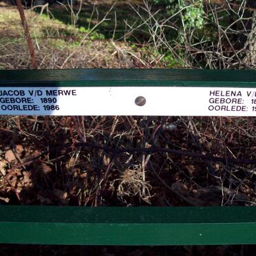 MERWE Jacob, v.d. 1890-1986 &amp; Helena 1897-1991