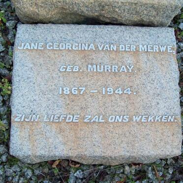 MERWE Jane Georgina, van der nee MURRAY 1867-1944