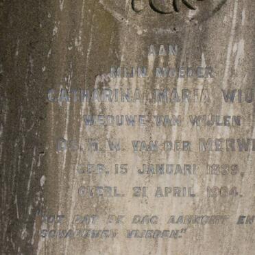 MERWE Catharina Maria nee WIUM 1839-1904