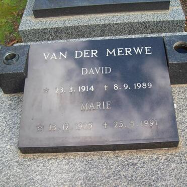 MERWE David, van der 1914-1989 &amp; Marie 1925-1991
