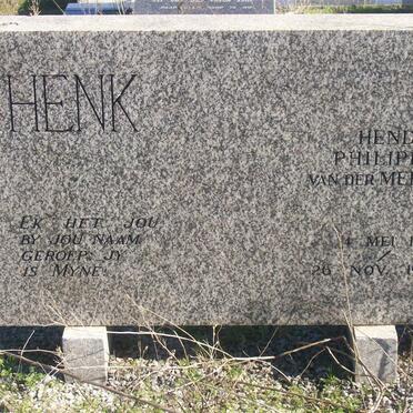 MERWE Hendrik Philippus, van der 1945-1965