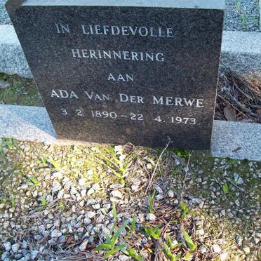 MERWE Ada, van der 1890-1973