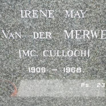MERWE Major Henty, van der 1908-1977 &amp; Irene May CULLOCH 1906-1968_2