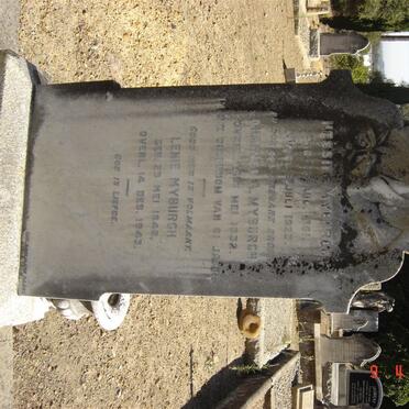 MYBURGH Hessie 1861-1923 :: MYBURGH Johannes A. -1932 :: MYBURGH Lenie 1848-1943