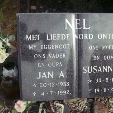 NEL Jan A. 1933-1992 &amp; Susanna C. 1941-2001