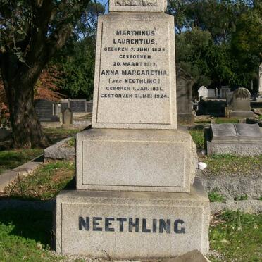NEETHLING Marthinus Laurentius 1825-1913 &amp; Anna Margaretha NEETHLING 1831-1924