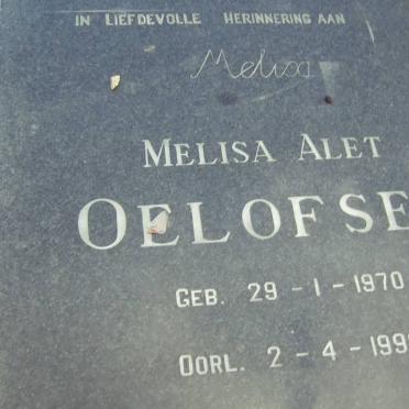 OELOFSEN Melisa Alet 1970-1990