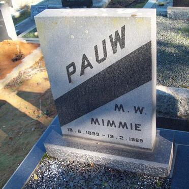 PAUW M.W. 1893-1969