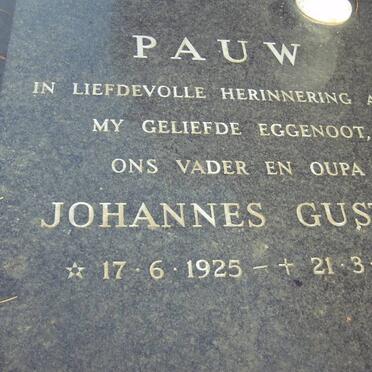 PAUW Johannes Gustav 1925-1994