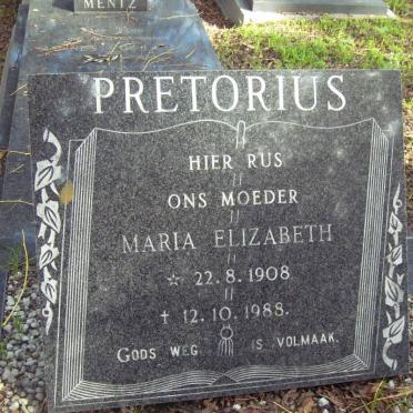 PRETORIUS Maria Elizabeth 1908-1988
