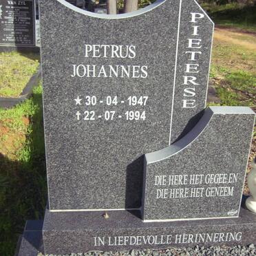 PIETERSE Petrus Johannes 1947-1994