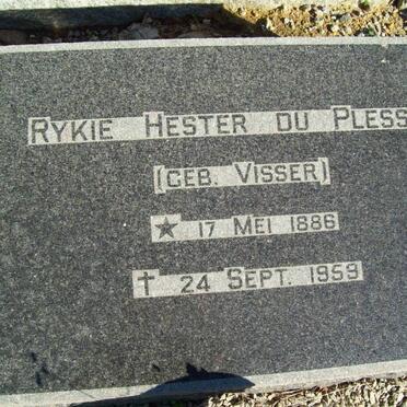 PLESSIS Rykie Hester, du nee VISSER 1886-1959