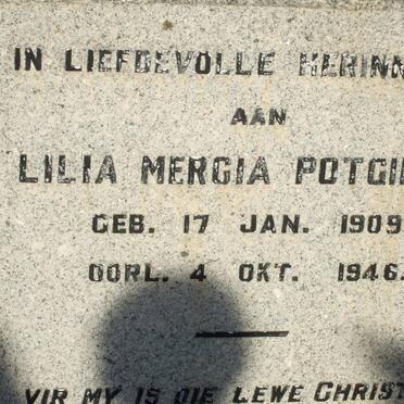 POTGIETER Lilia Mercia 1909-1946