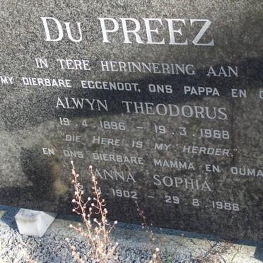PREEZ Alwyn Theodorus, du 1896-1968 &amp; Anna Sophia 1902-1986_1