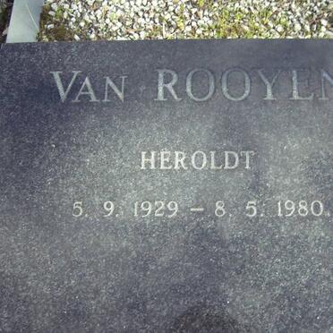 ROOYEN Heroldt, van 1929-1980
