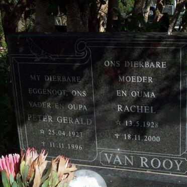 ROOY Peter Gerald, van 1927-1996 &amp; Rachel 1928-2000