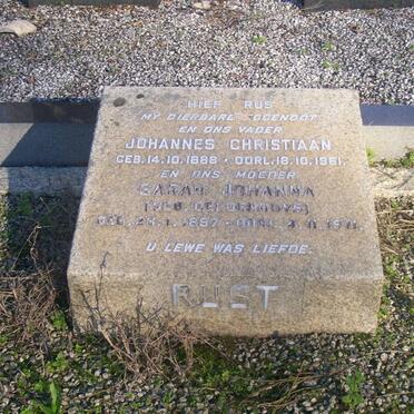 RUST Johannes Christiaan 1888-1961 &amp; Sarah Johanna GELDENHUYS 1897-1971_1