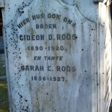 ROOS Gideon D. 1890-1920 :: ROOS Sarah C. 1856-1927