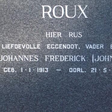 ROUX Johannes Frederick 1913-1967
