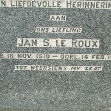 ROUX Jan S., le 1910-1940