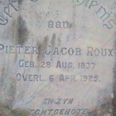 ROUX Pieter Jacob 1837-1925