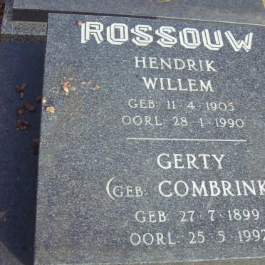 ROSSOUW Hendrik Willem 1905-1990 &amp; Gerty COMBRINK 1899-1992
