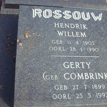 ROSSOUW Hendrik Willem 1905-1990 &amp; Gerty COMBRINK 1899-1992