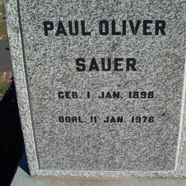 SAUER Paul Oliver 1898-1976
