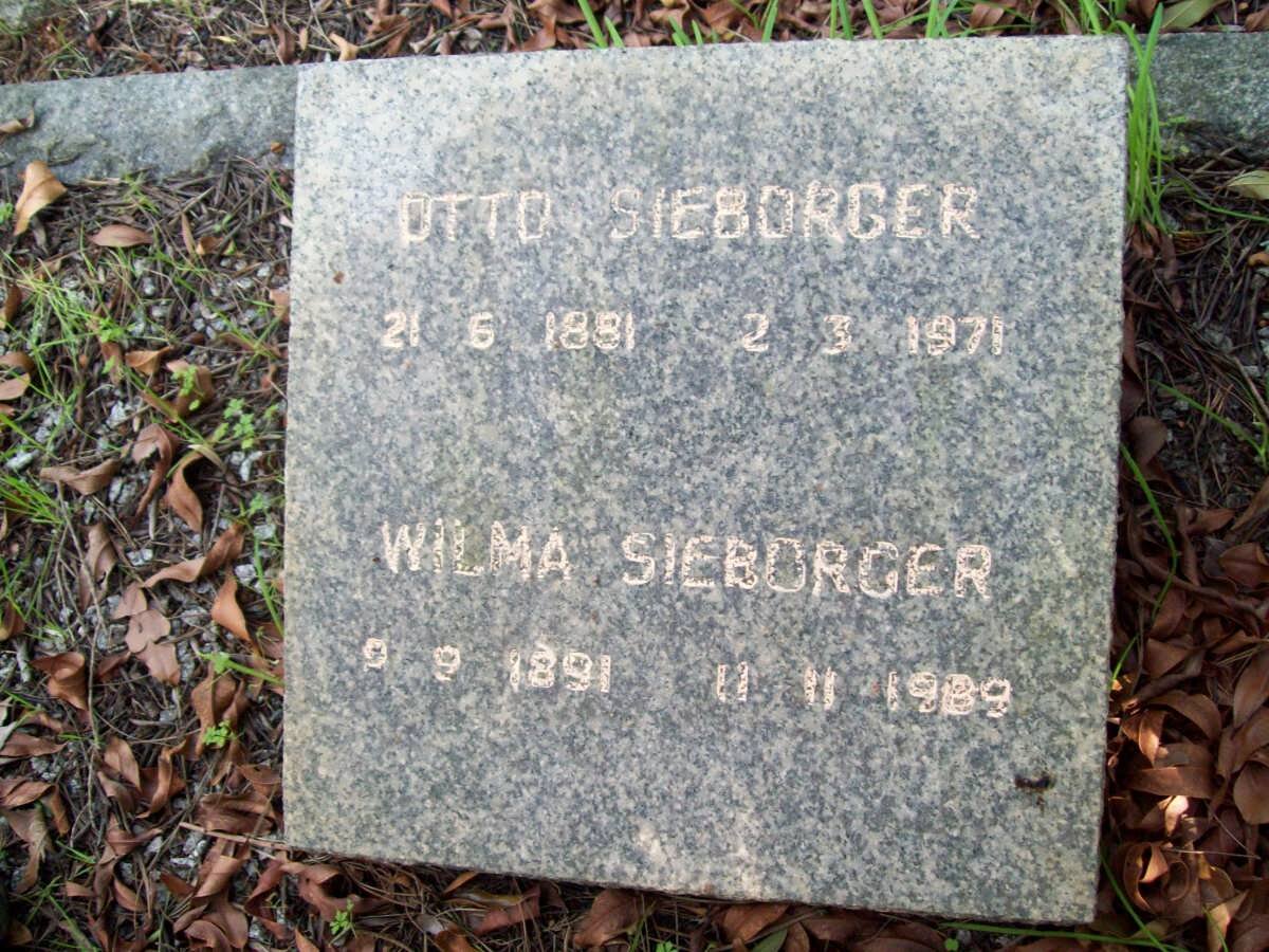 SIEBORGER Otto 1891-1971 &amp; Wilma 1891-1989